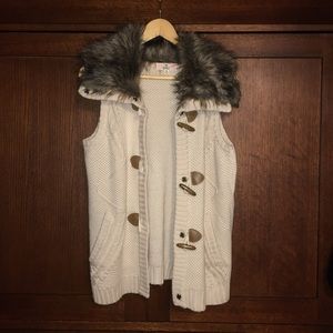 Pink Republic sweater vest faux fur